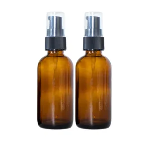 2oz Glass Amber Bottles (Small Pump Top)