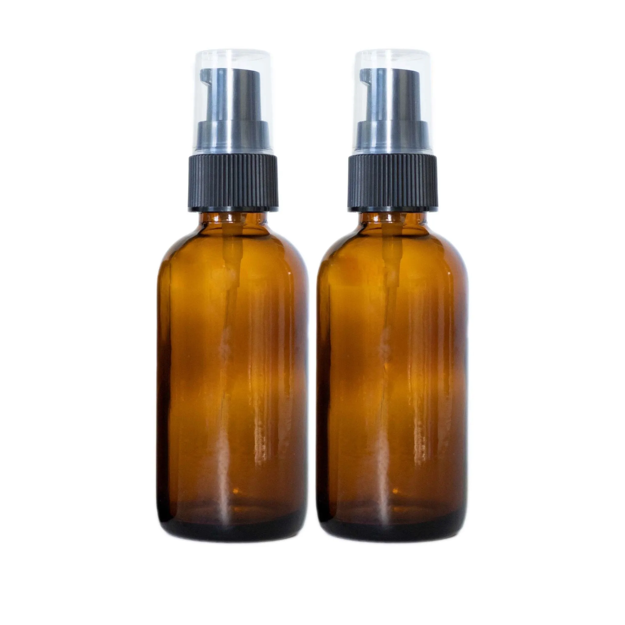 2oz Glass Amber Bottles (Small Pump Top)