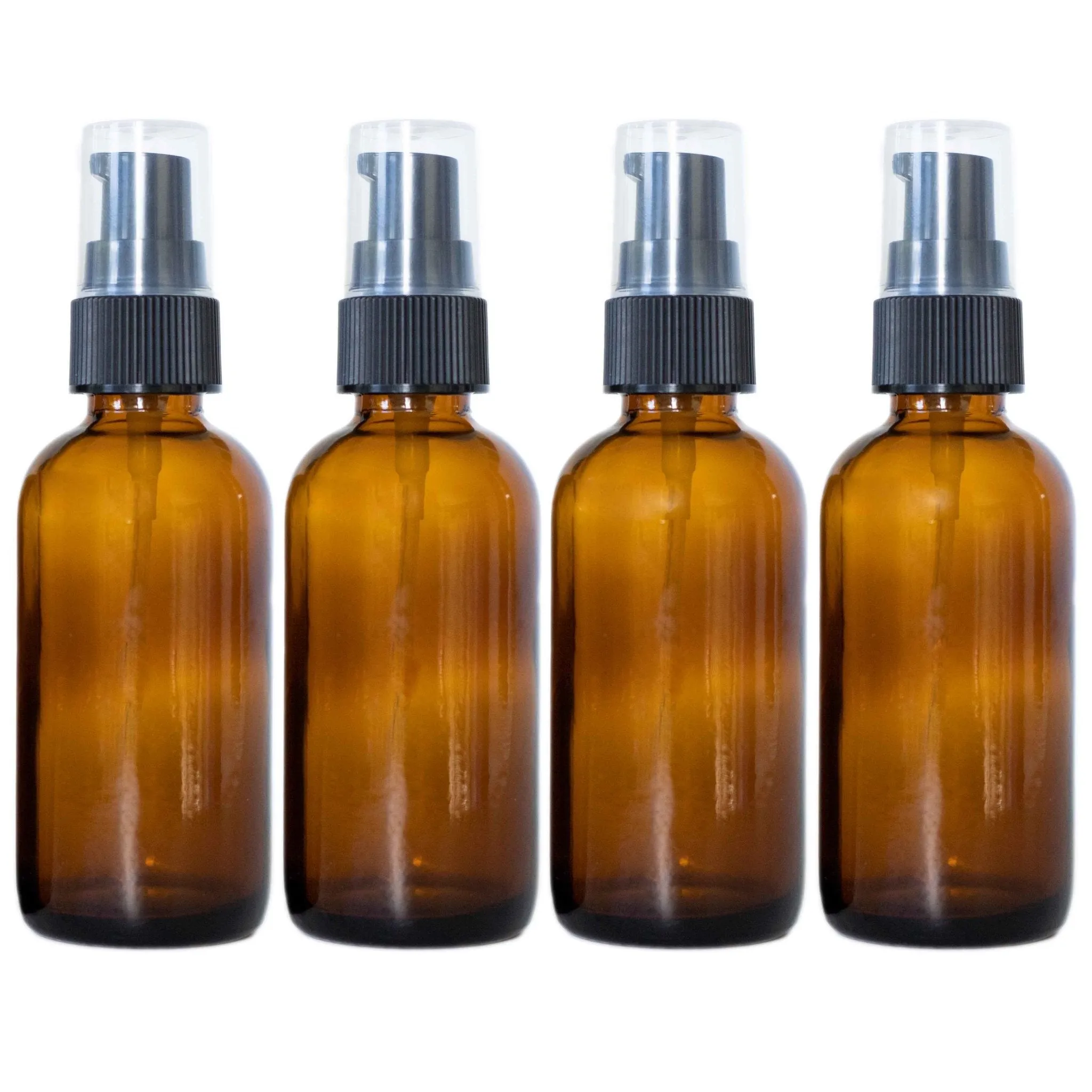 2oz Glass Amber Bottles (Small Pump Top)