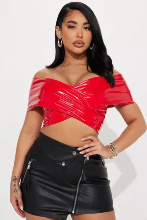 Always Bold Latex Top - Red