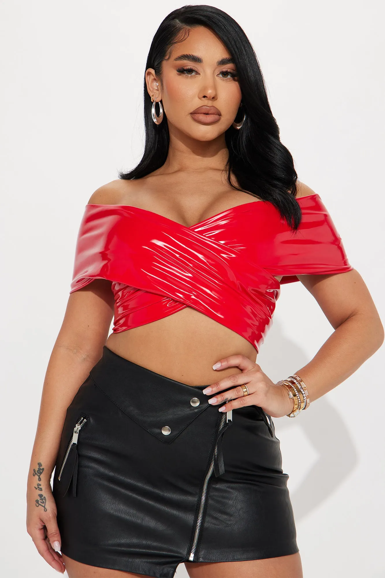 Always Bold Latex Top - Red