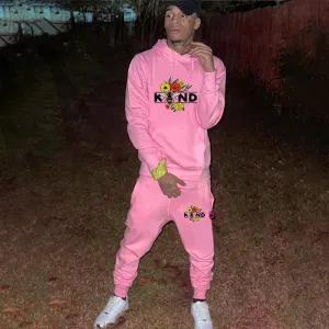 Aule Pink Hoodie Two-piece Set