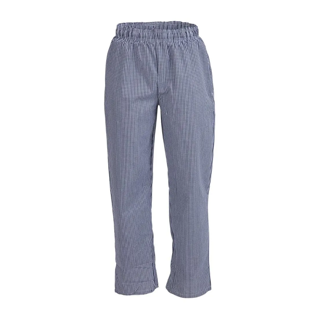B311-M Whites Unisex Vegas Chefs Trousers Small Blue and White Check M