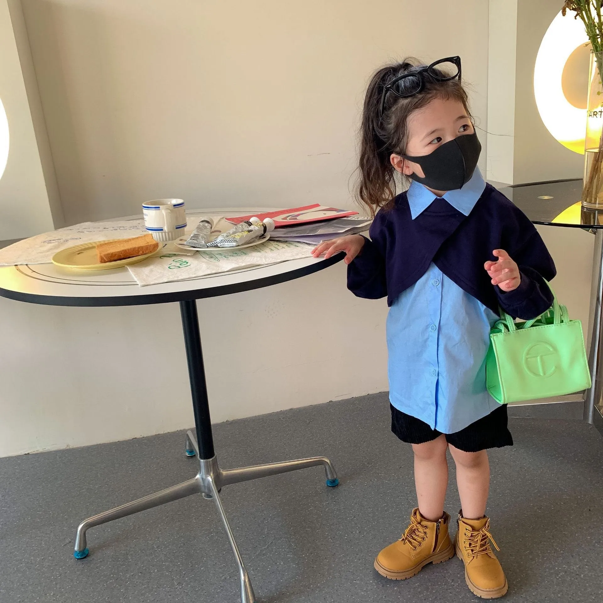 Baby Kid Girls Color-blocking Tops
