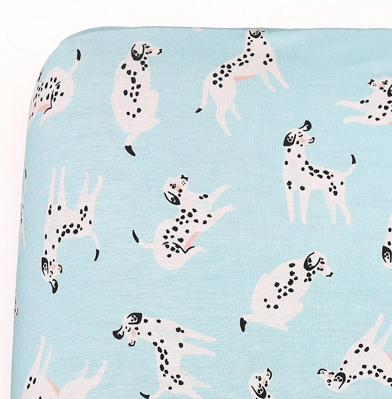 Beautifully Bold Blue Dalmatians - Bamboo Fitted Crib Sheet