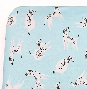 Beautifully Bold Blue Dalmatians - Bamboo Fitted Crib Sheet