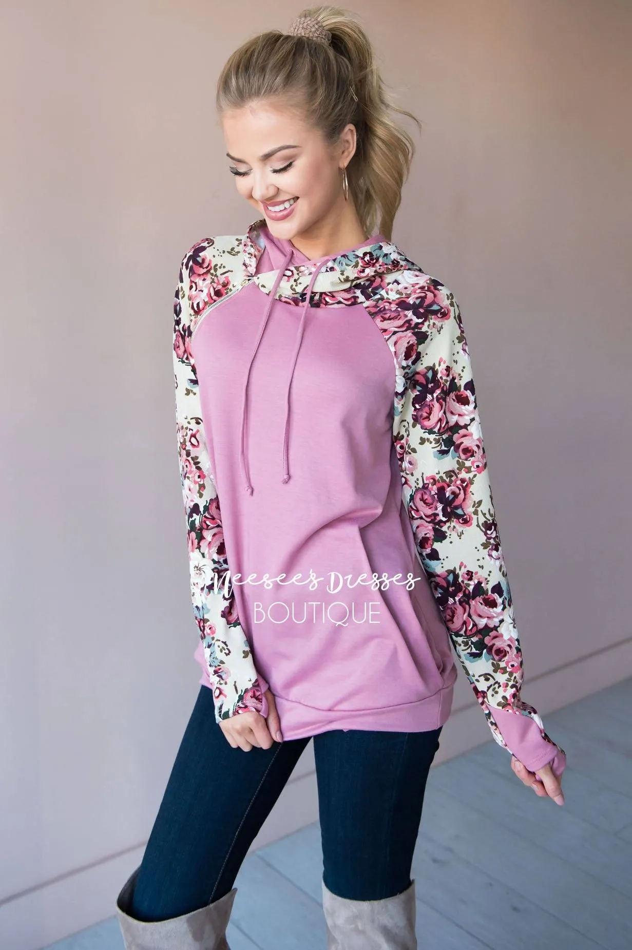 Bold and Brave Floral Hoodie