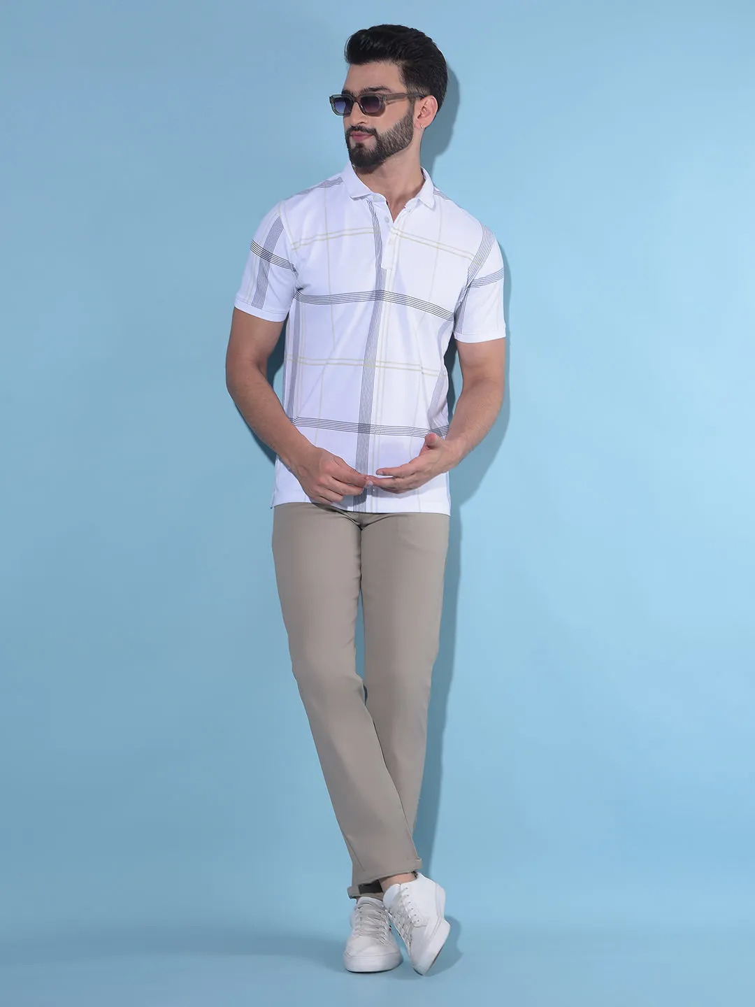 Brown Straight Cotton Trousers