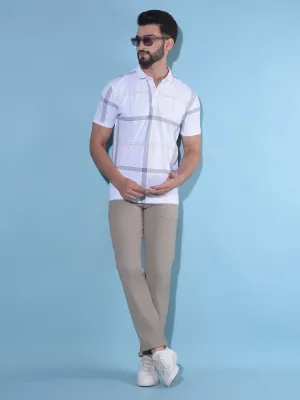 Brown Straight Cotton Trousers