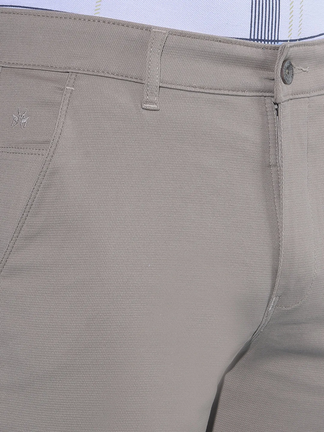 Brown Straight Cotton Trousers