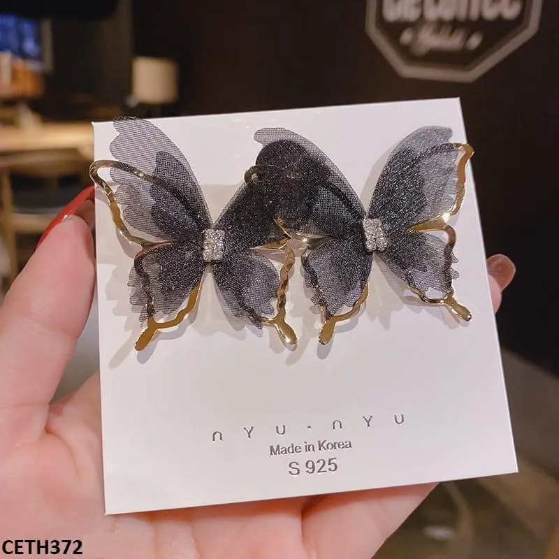 Butterfly Ear Tops Pair