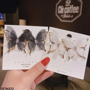 Butterfly Ear Tops Pair