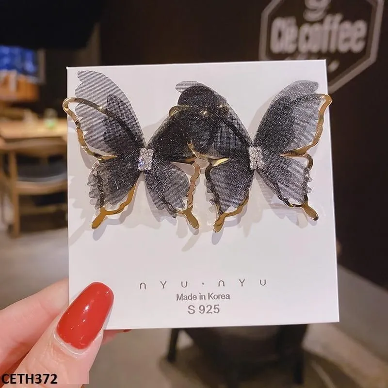 Butterfly Ear Tops Pair