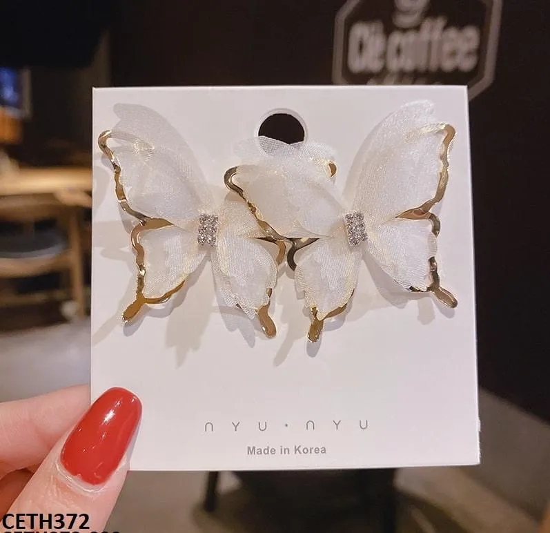 Butterfly Ear Tops Pair