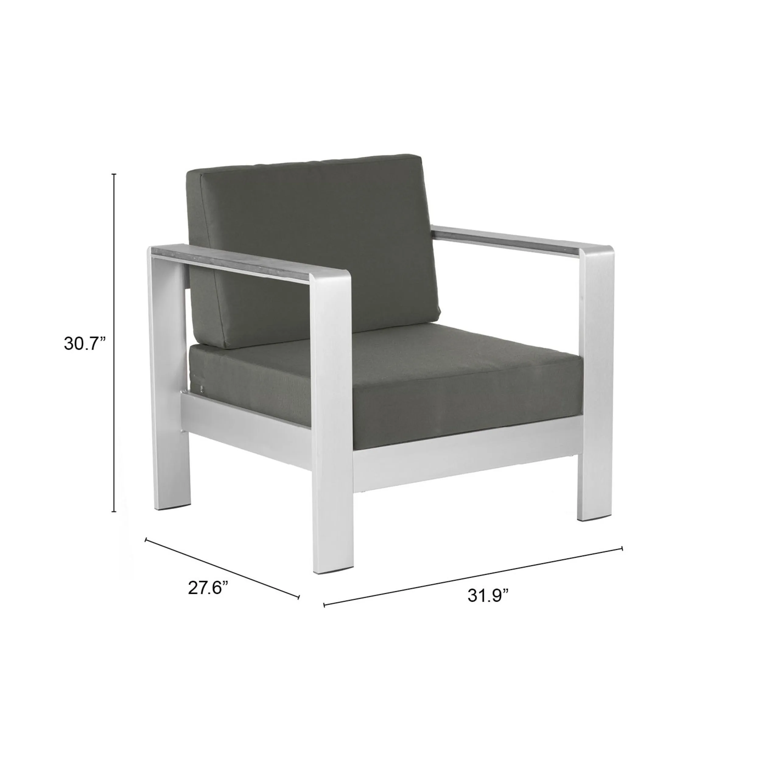 Cosmopolitan Armchair, Dark Gray