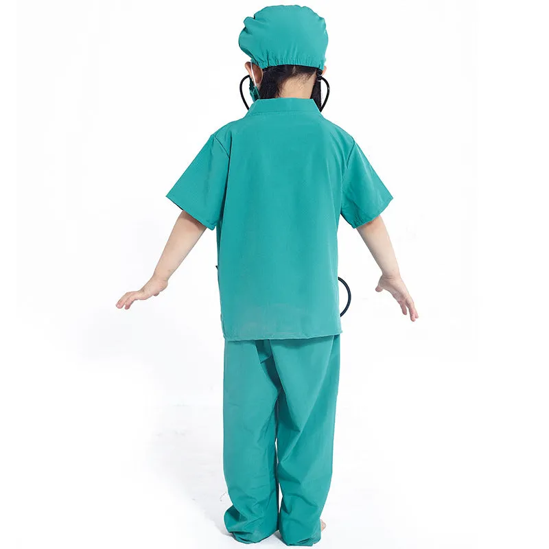 Doctor Surgical Gown (Green) with Accessories