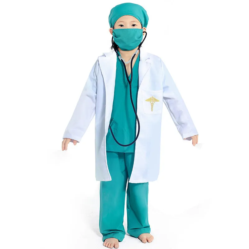 Doctor Surgical Gown (Green) with Accessories