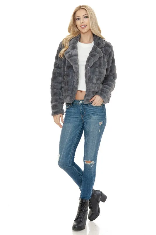 DS Vegas Women Faux Fur Jacket