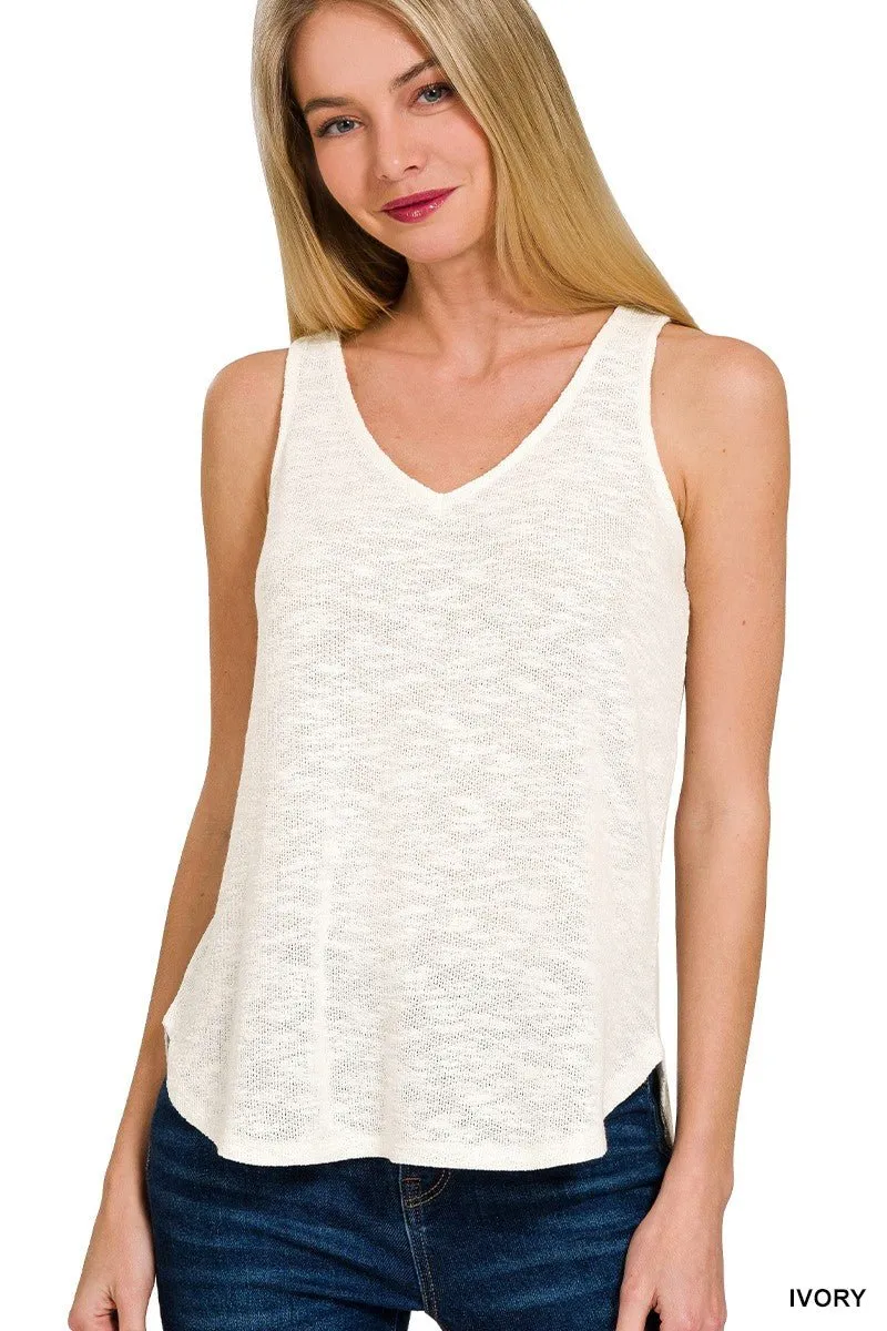 Easy Breezy Slub Knit Tank MORE COLORS!