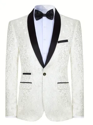 Elegant One Button Blazer For Men | Shawl Semi-Formal Suit Jacket ✔️