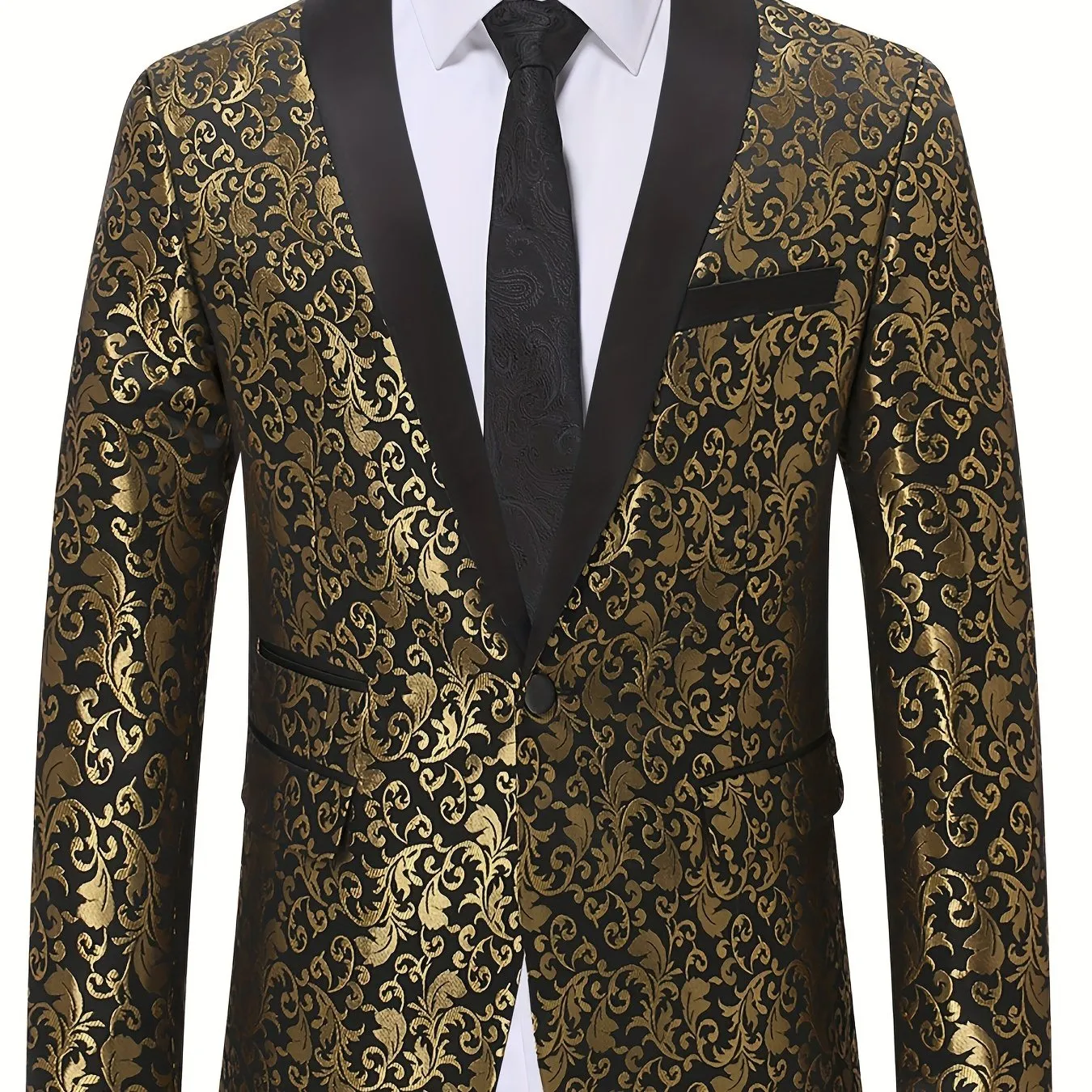 Elegant One Button Blazer For Men | Shawl Semi-Formal Suit Jacket ✔️