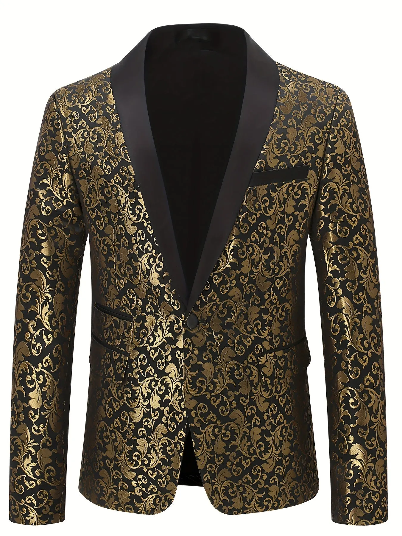 Elegant One Button Blazer For Men | Shawl Semi-Formal Suit Jacket ✔️