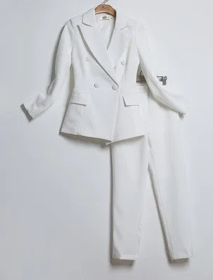 Elegant women two-piece trousers-office wear