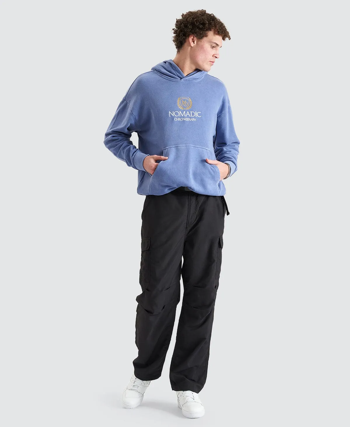 Fairway Relaxed Hooded Sweater Pigment Velvet Morning