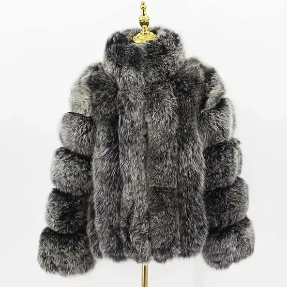 Faux Fur Winter Jackets for  Women & Girls - Luxury Thick, Warm, Stand-Up Collar Fur Jackets