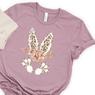 Floral Easter Bunny  Personalized  - Easter T-shirt.
