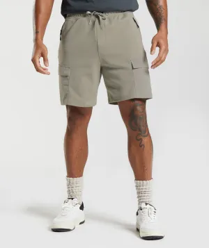 Gymshark Rest Day Commute Shorts - Ecru Brown