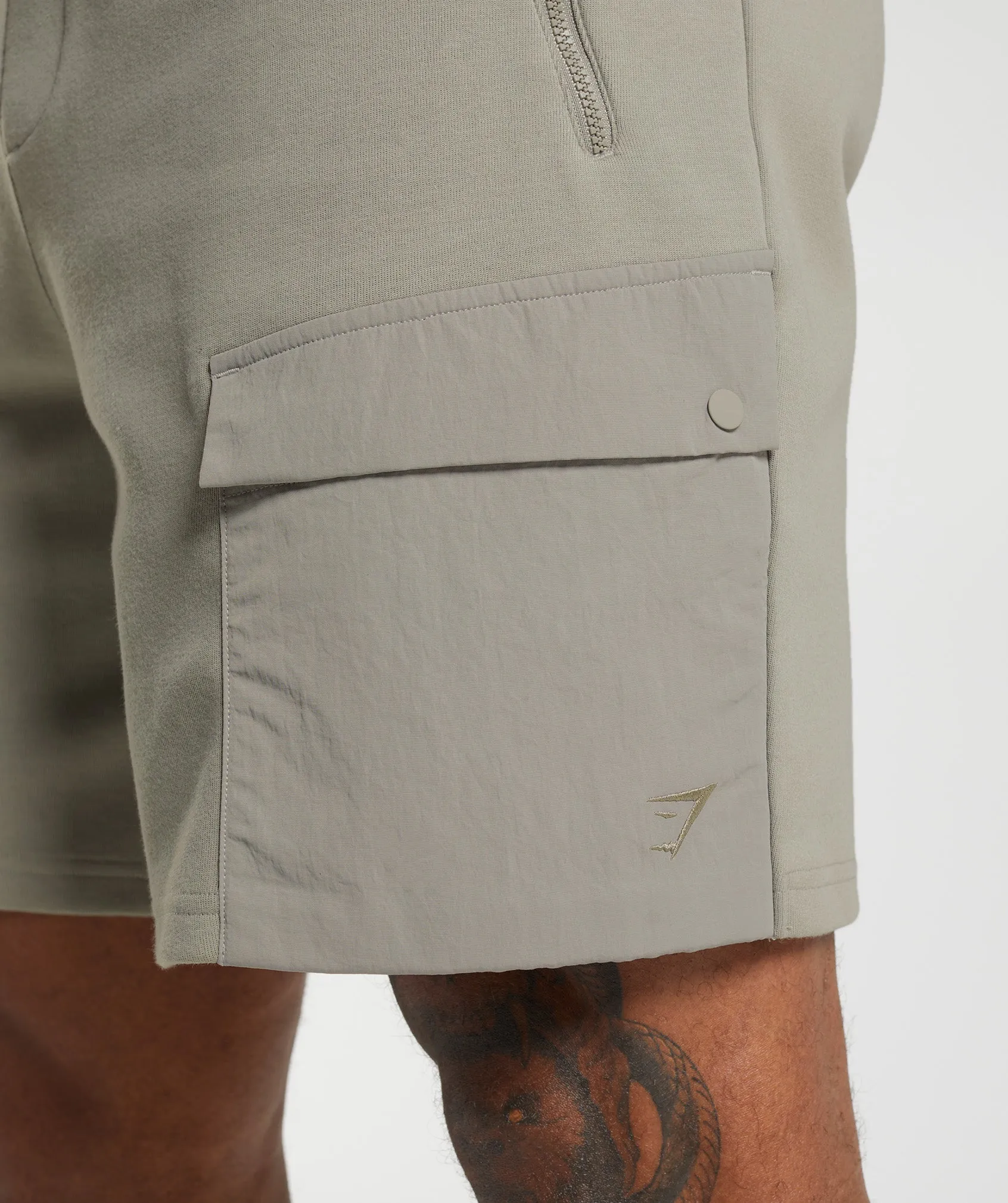 Gymshark Rest Day Commute Shorts - Ecru Brown