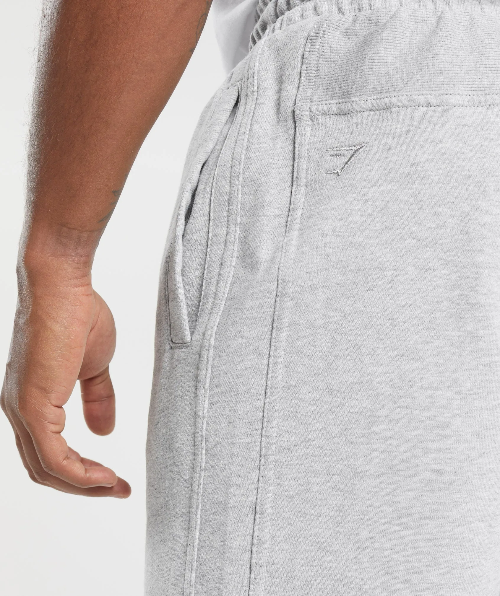 Gymshark Rest Day Essentials Shorts - Light Grey Core Marl