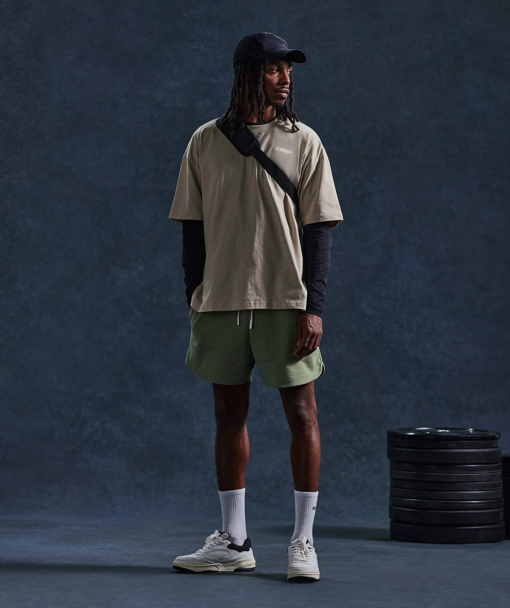 Gymshark Rest Day Sweats 4'' Lounge Shorts - Sage Green