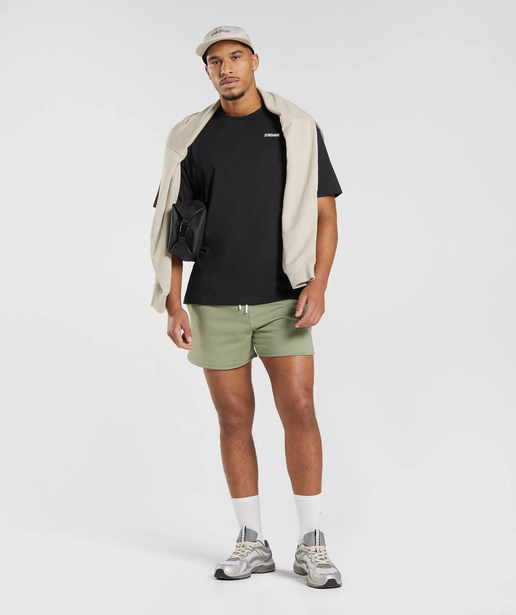 Gymshark Rest Day Sweats 4'' Lounge Shorts - Sage Green