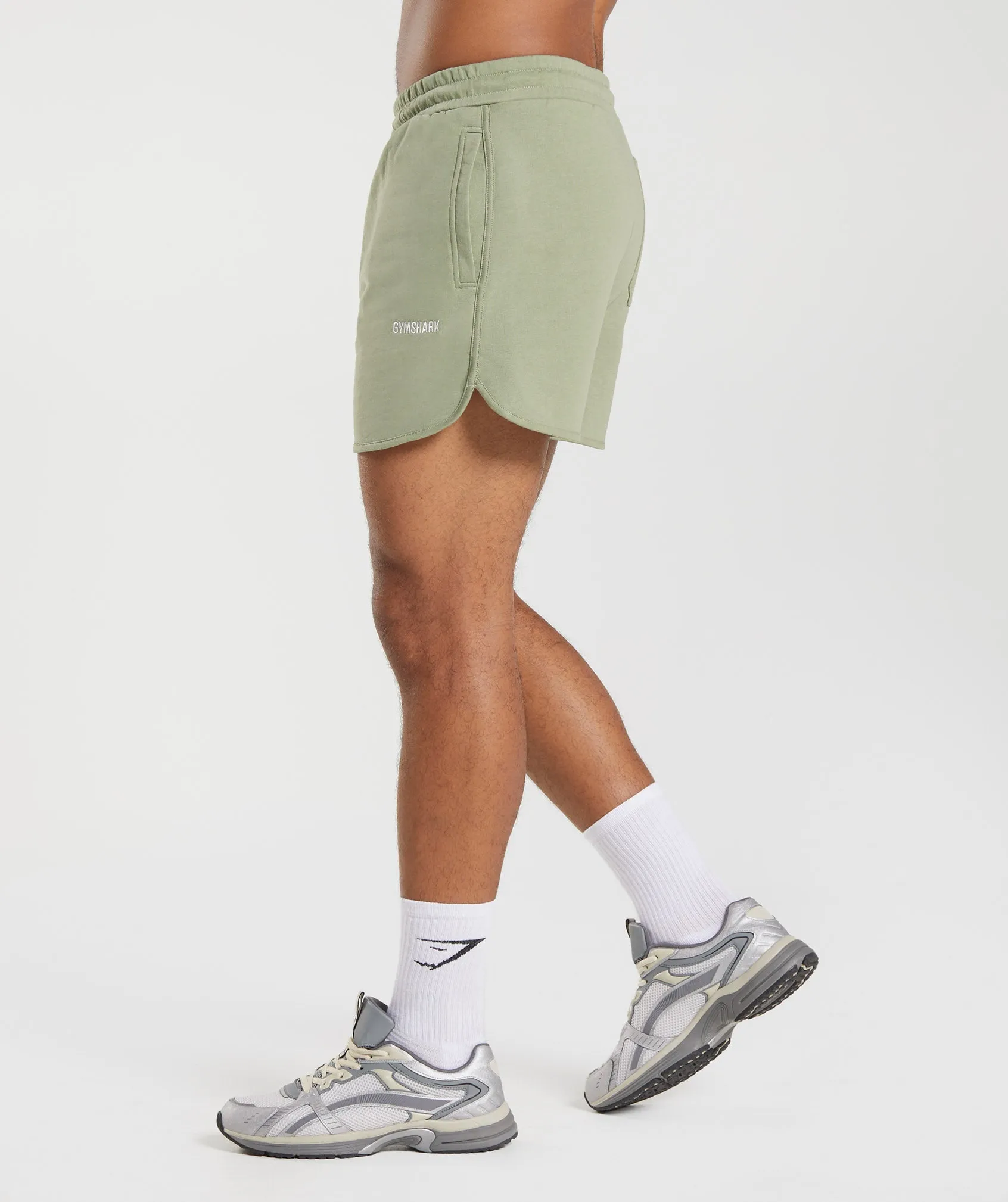Gymshark Rest Day Sweats 4'' Lounge Shorts - Sage Green