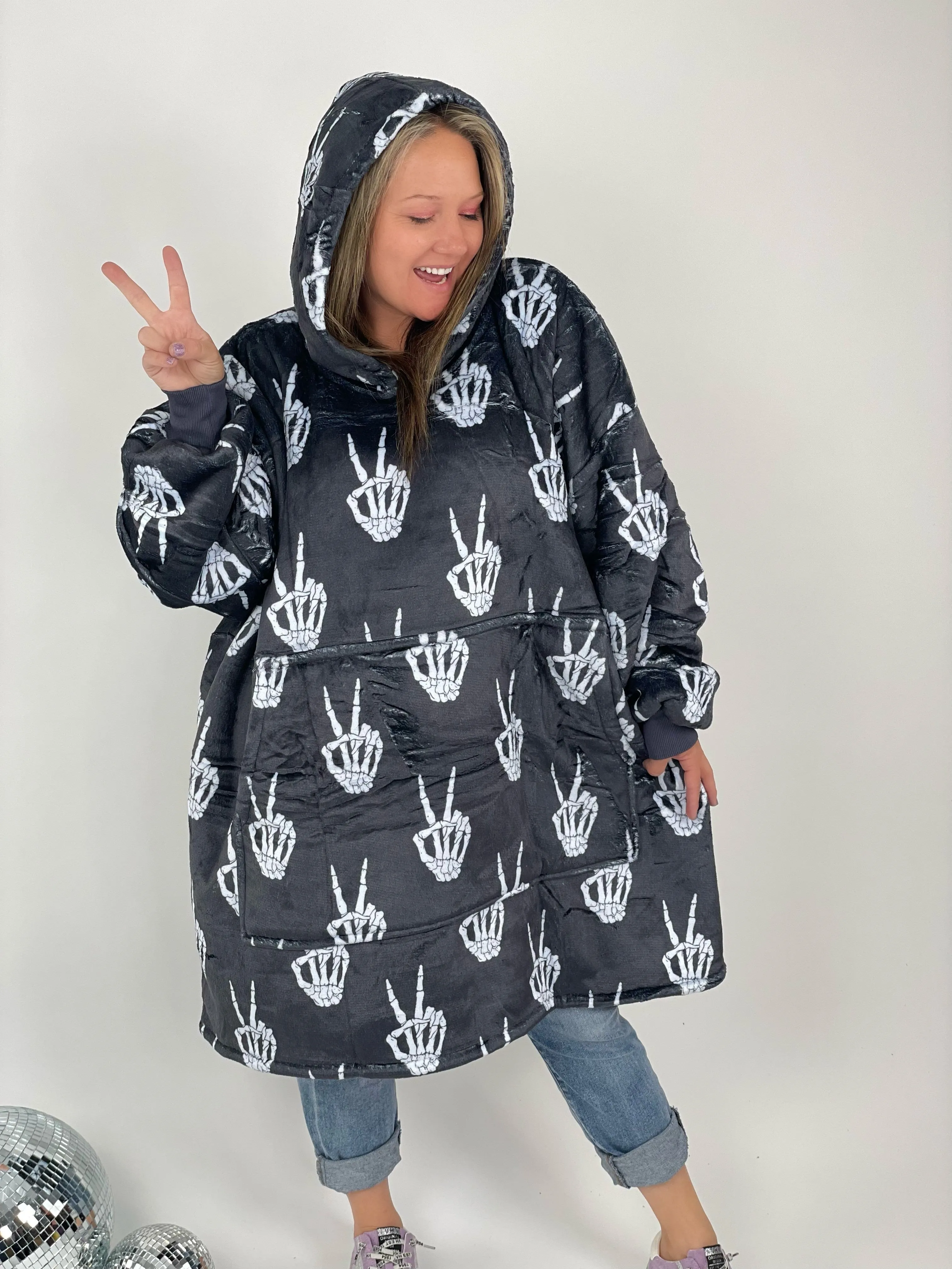 KMB Custom HALLOWEEN Blanket Hoodies!! ADULT   KID SIZE {Multiple Prints!}