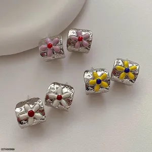 Korean Style Painted Flower Tops Pair