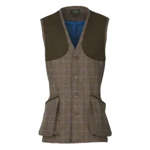 Laksen Leith Tweed Mens Shooting Vest - Moorland Tweed