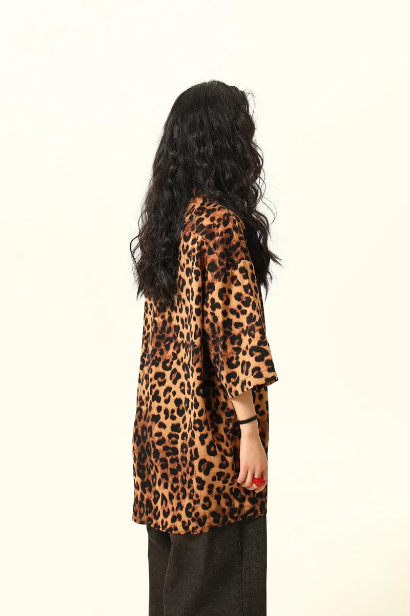 Leopard Print Retro Street Shirt
