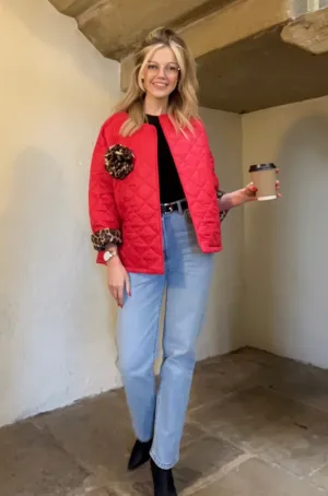 Leopard Waffle Jacket