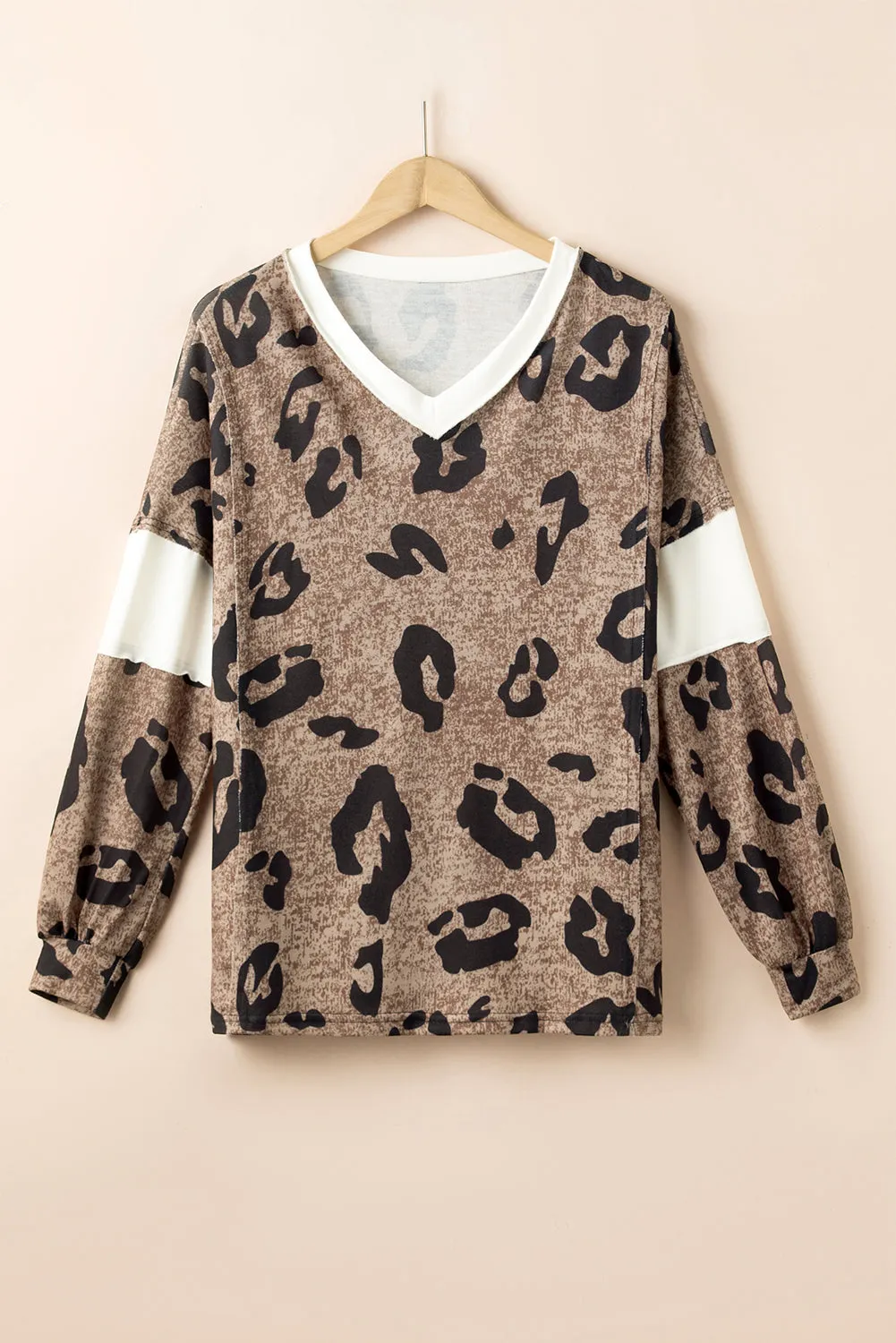Leopard Women Blouse V-Neck Long Sleeve Casual Women Fashion Tops
