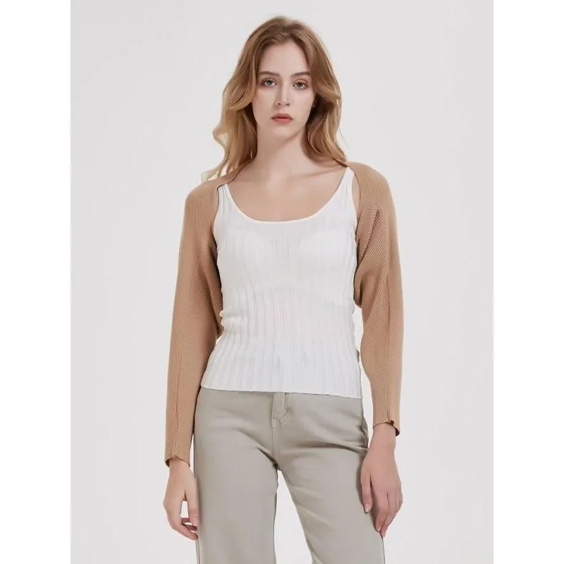 Long Sleeve Knit Crop Top Cardigan