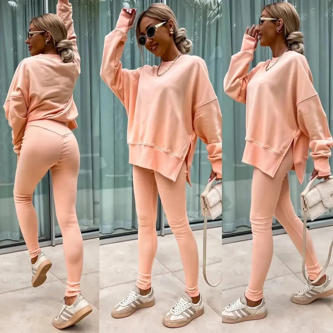 Loose Sweater & Trousers Two Piece
