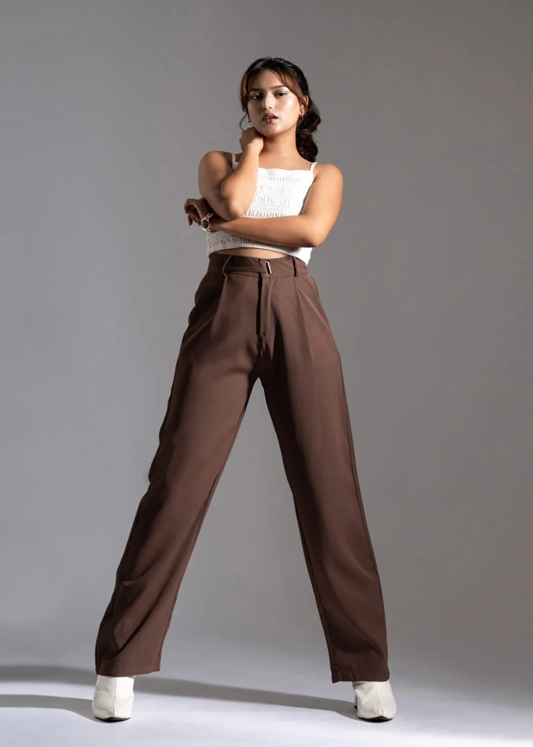 Luxe Brown Scarlett Korean Pants