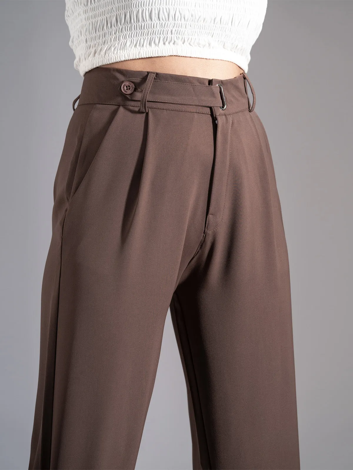 Luxe Brown Scarlett Korean Pants