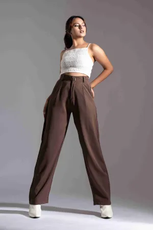Luxe Brown Scarlett Korean Pants