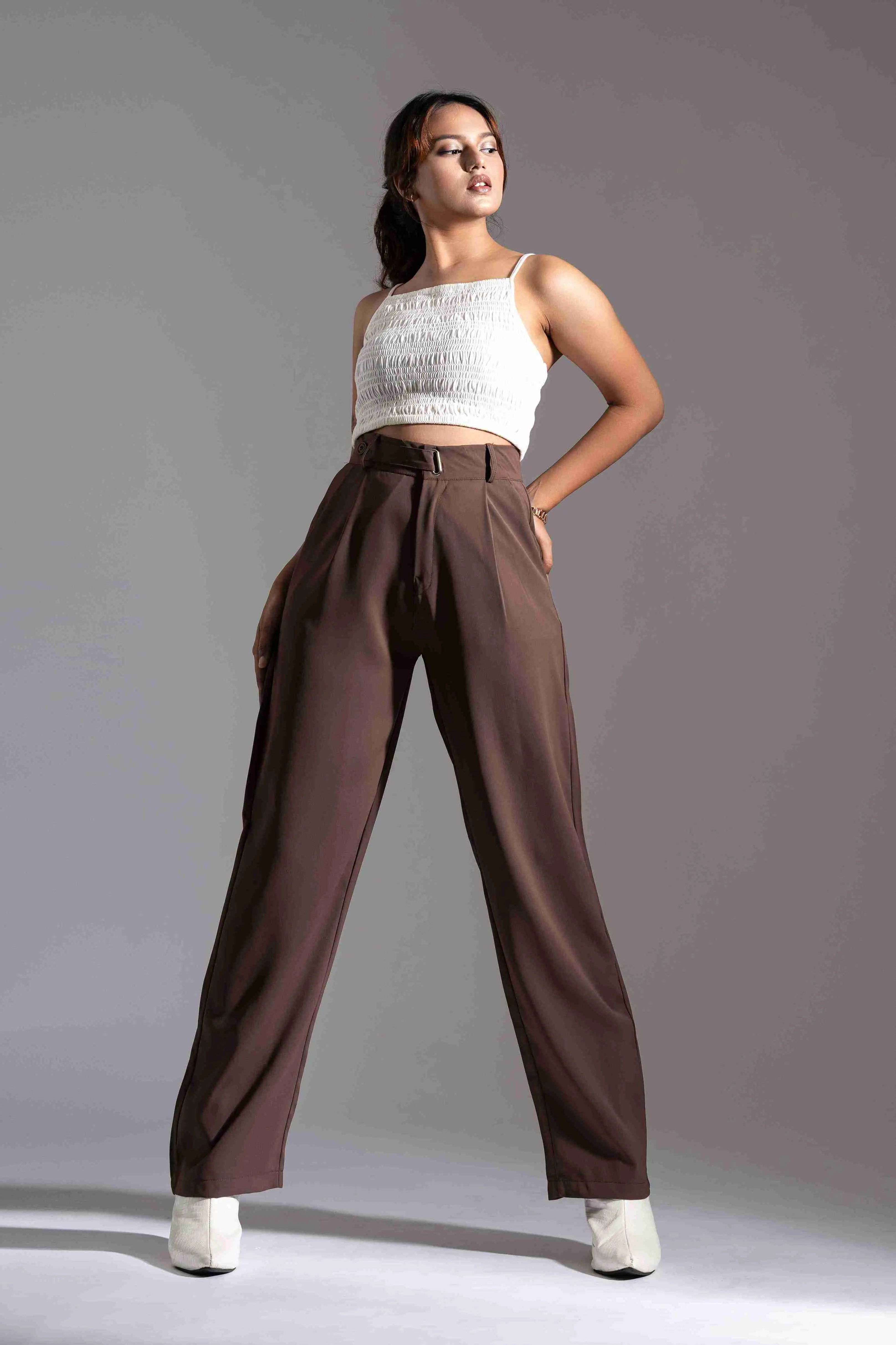 Luxe Brown Scarlett Korean Pants