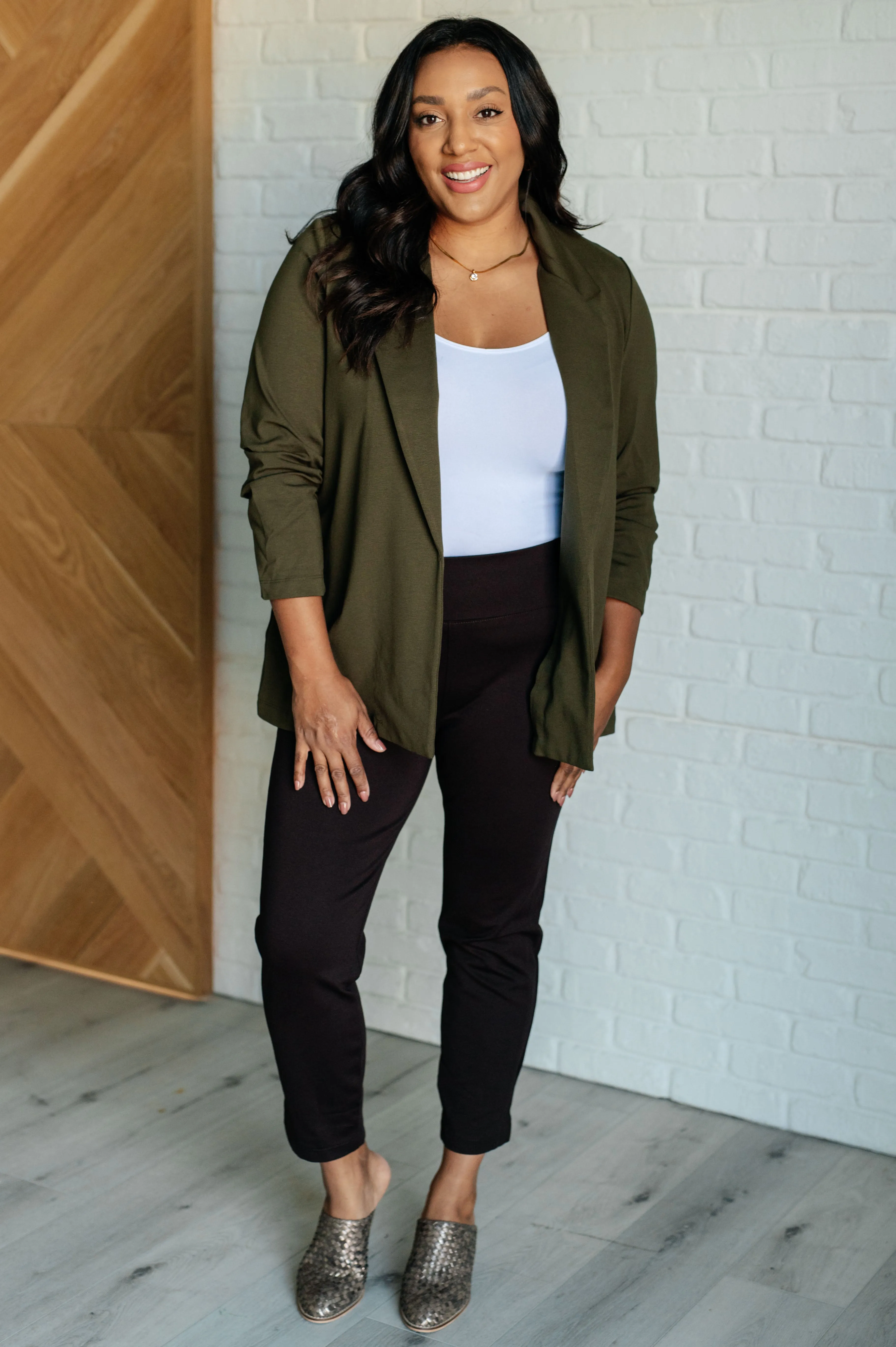 Magic 3/4 Blazer in Olive (Online Exclusive)