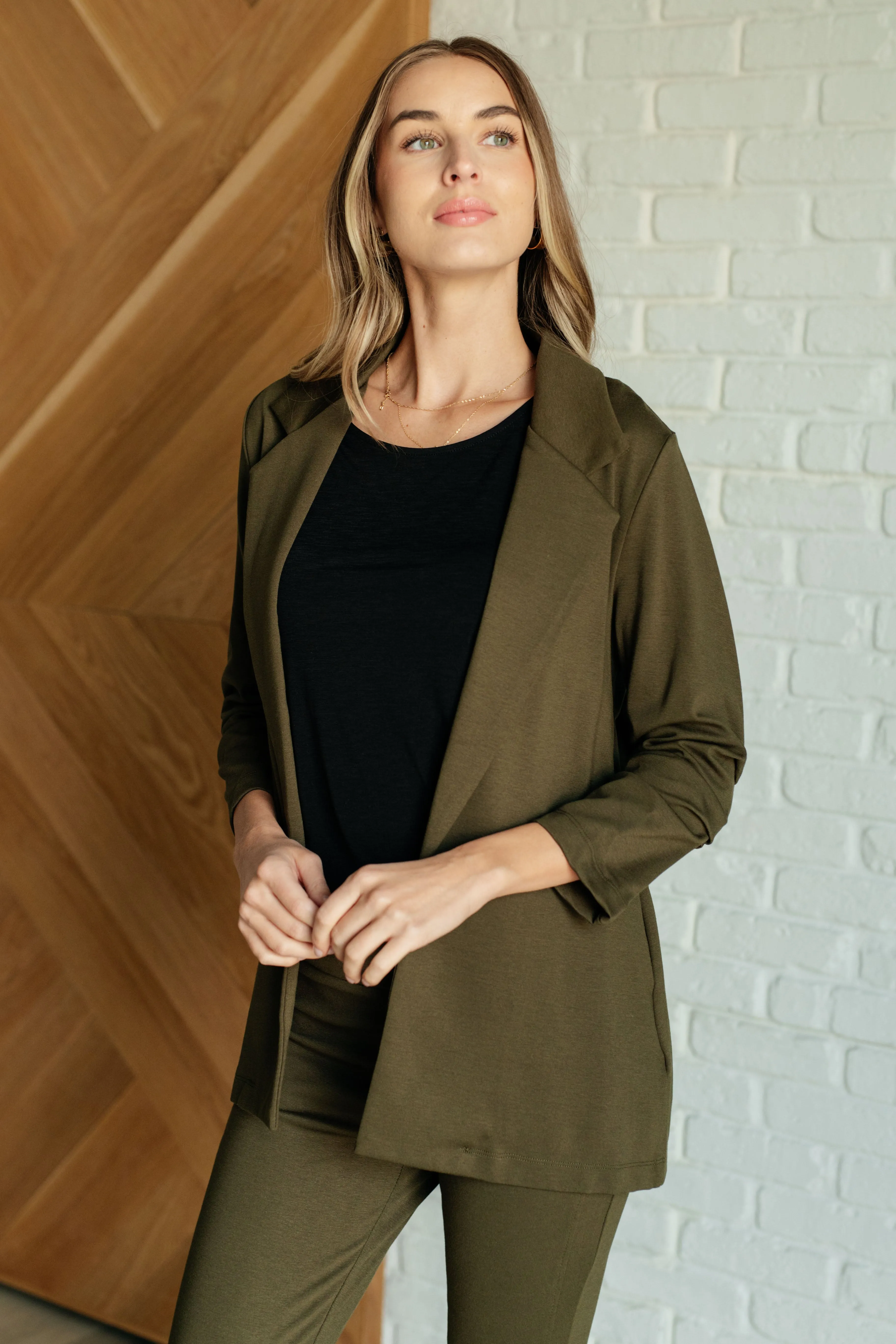 Magic 3/4 Blazer in Olive (Online Exclusive)